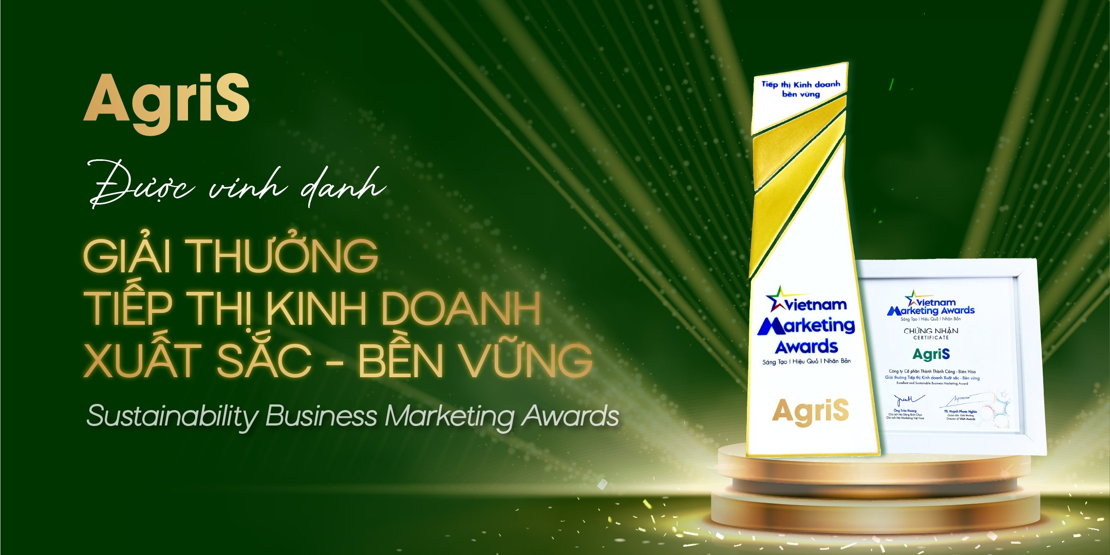 AgriS được vinh danh tại Vietnam Marketing Awards 2025 vì tầm nhìn kết nối và cộng hưởng hệ sinh thái nông nghiệp bền vững